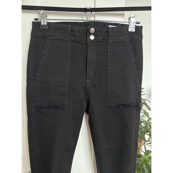 rag & bone Women's Black Crop Flare Frayed Skinny High-Rise Jeans, Size 27, EUC - Picture 6 of 6